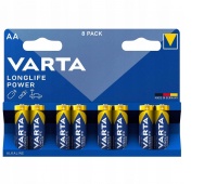BATERIA ALKAL.LR6 LONGLIFE POWER VARTA /8szt/, Baterie, akumulatory i ładowarki, Urządzenia biurowe