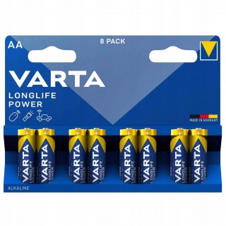 BATERIA ALKAL.LR6 LONGLIFE POWER VARTA /8szt/, Baterie, akumulatory i ładowarki, Urządzenia biurowe