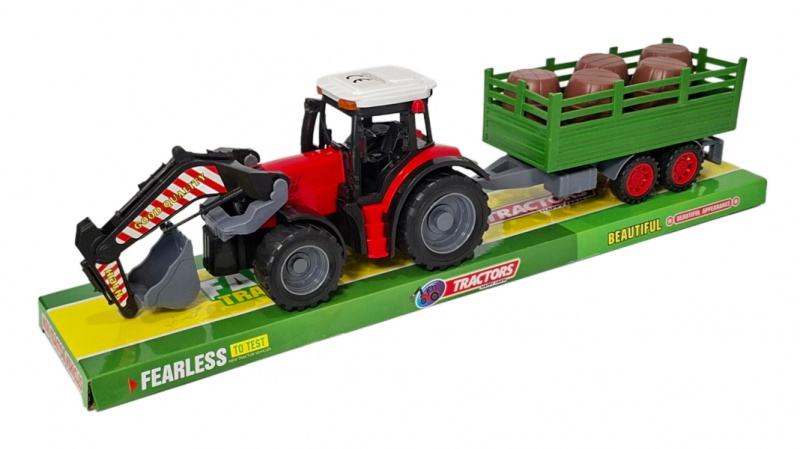 Traktor z przyczepą 7557, Pojazdy, Zabawki