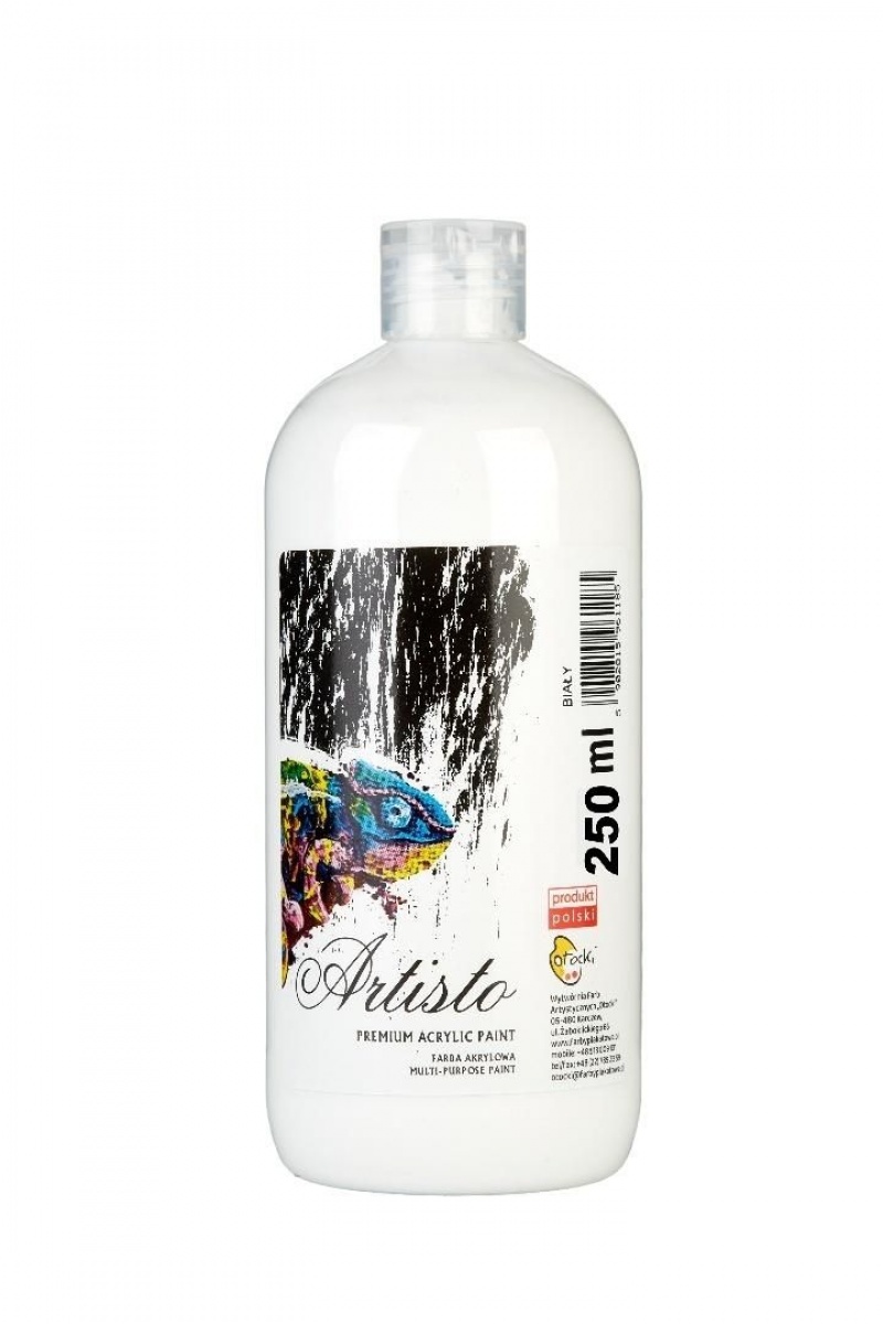 FARBA AKRYLOWA 250ml.SWEET COLOURS BIAŁA, Farby, Plastyka