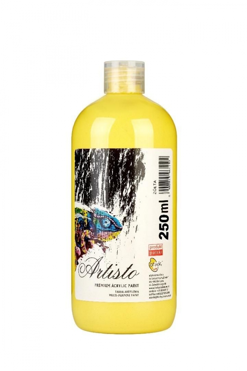 FARBA AKRYLOWA 250ml.SWEET COLOURS Ż&Oacute;ŁTA, Farby, Plastyka