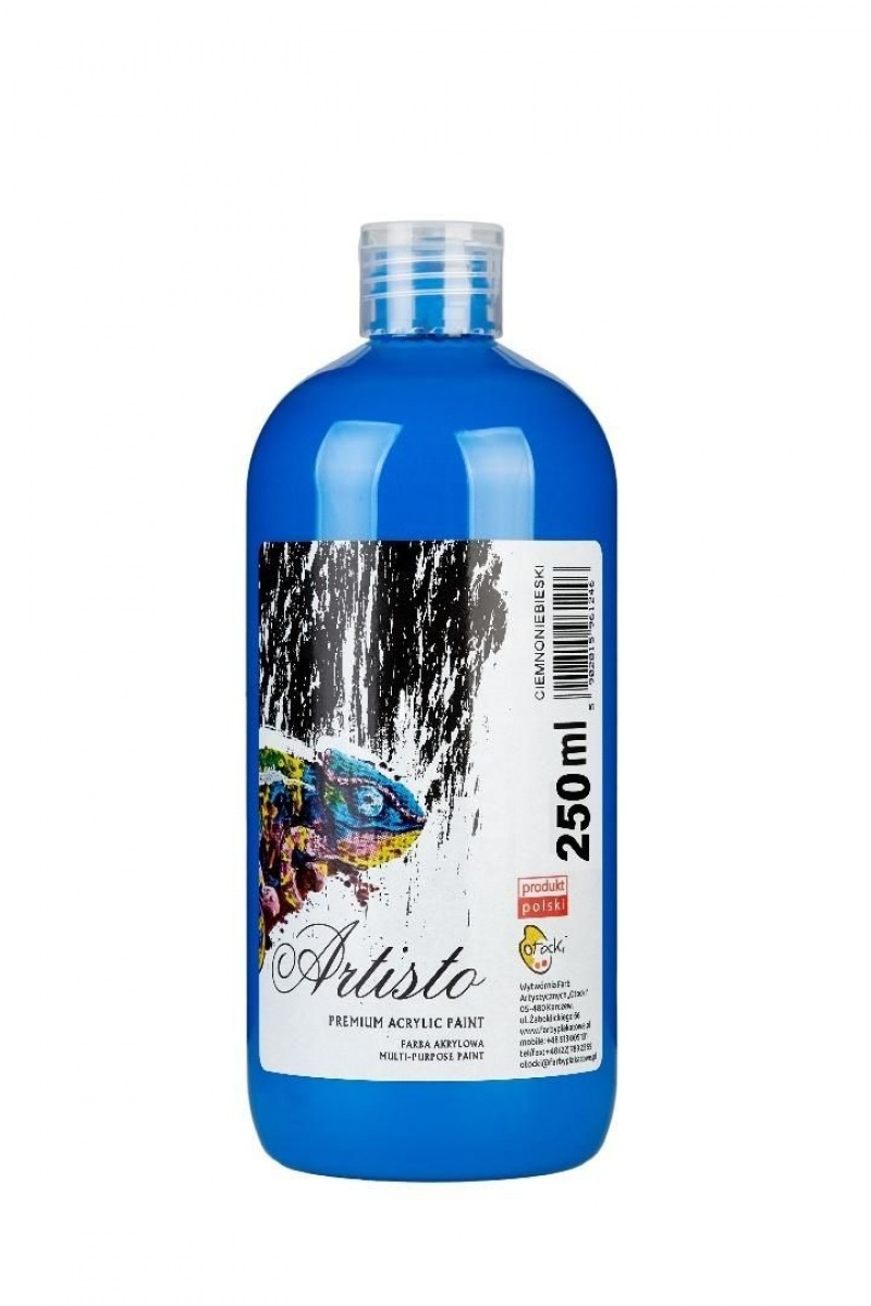 FARBA AKRYLOWA 250ml.SWEET COLOUR NIEBIESKA CIEMNA, Farby, Plastyka