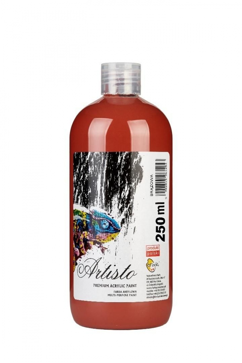 FARBA AKRYLOWA 250ml.SWEET COLOURS BRĄZOWA, Farby, Plastyka