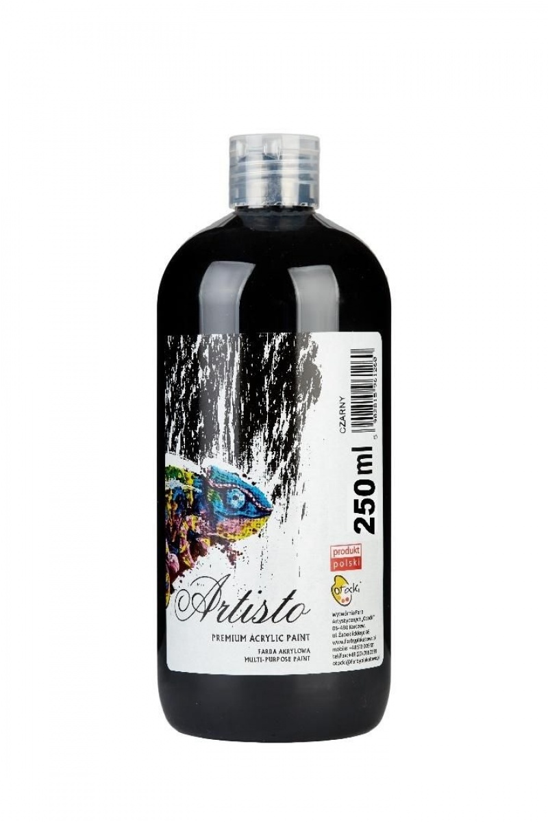FARBA AKRYLOWA 250ml.SWEET COLOURS CZARNA, Farby, Plastyka