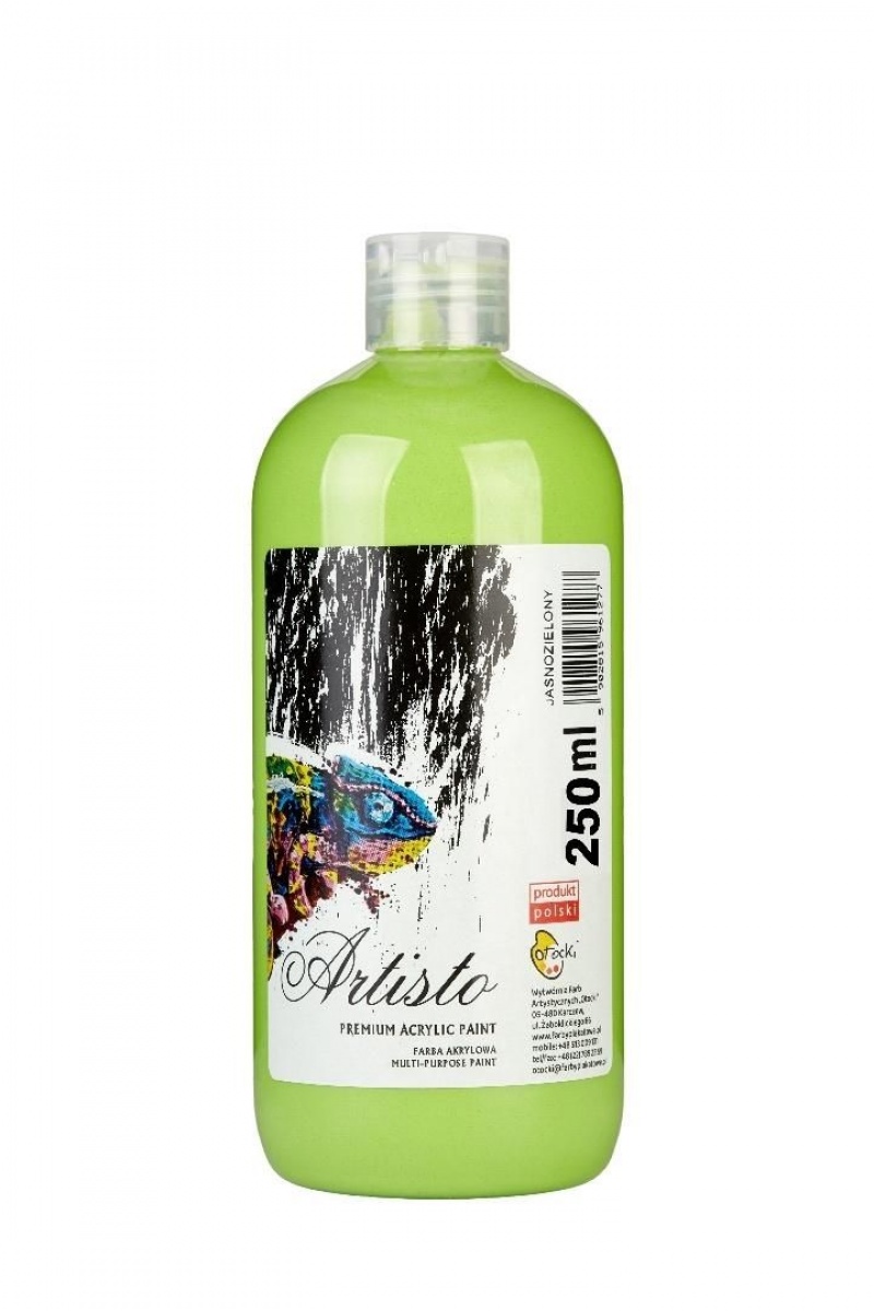 FARBA AKRYLOWA 250ml.SWEET COLOURS ZIELEŃ JASNA, Farby, Plastyka