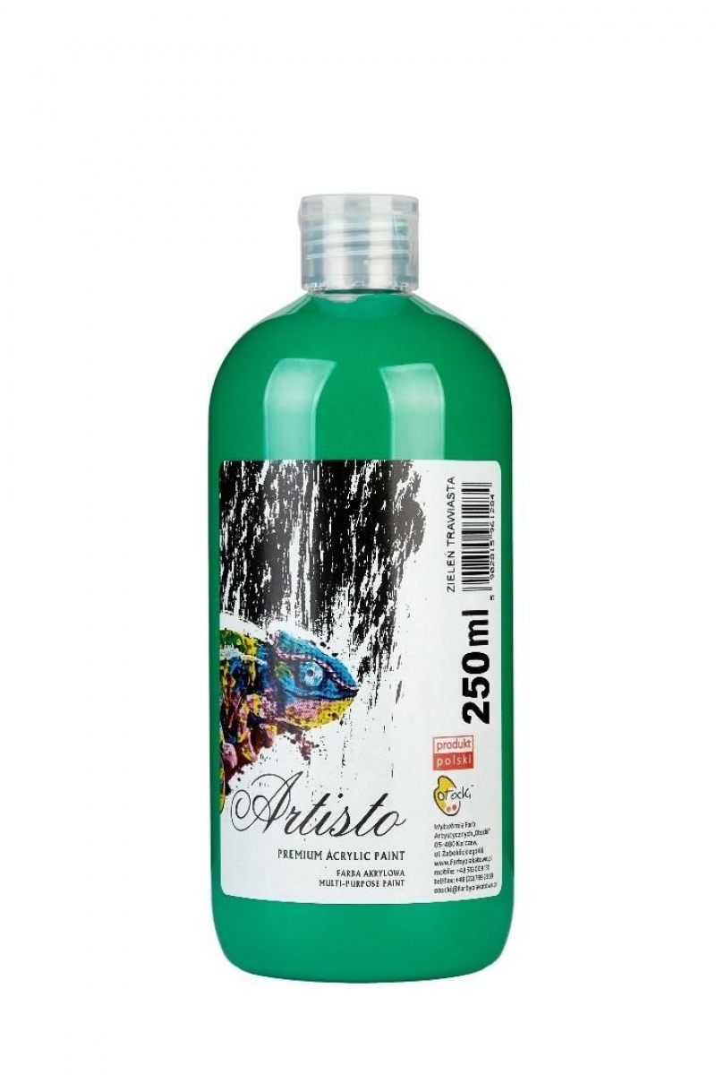 FARBA AKRYLOWA 250ml.SWEET COLOURS ZIELEŃ TRAW., Farby, Plastyka