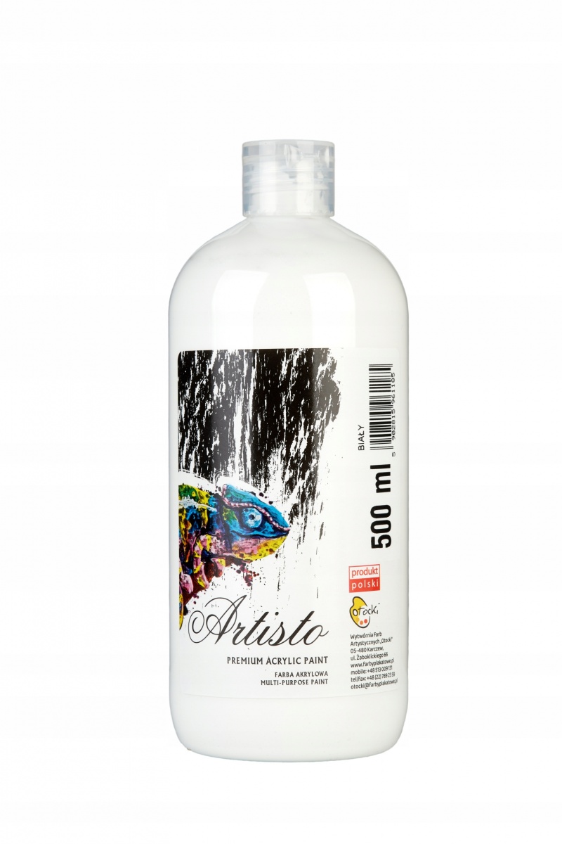 FARBA AKRYLOWA 500ml.SWEET COLOURS BIAŁA, Farby, Plastyka