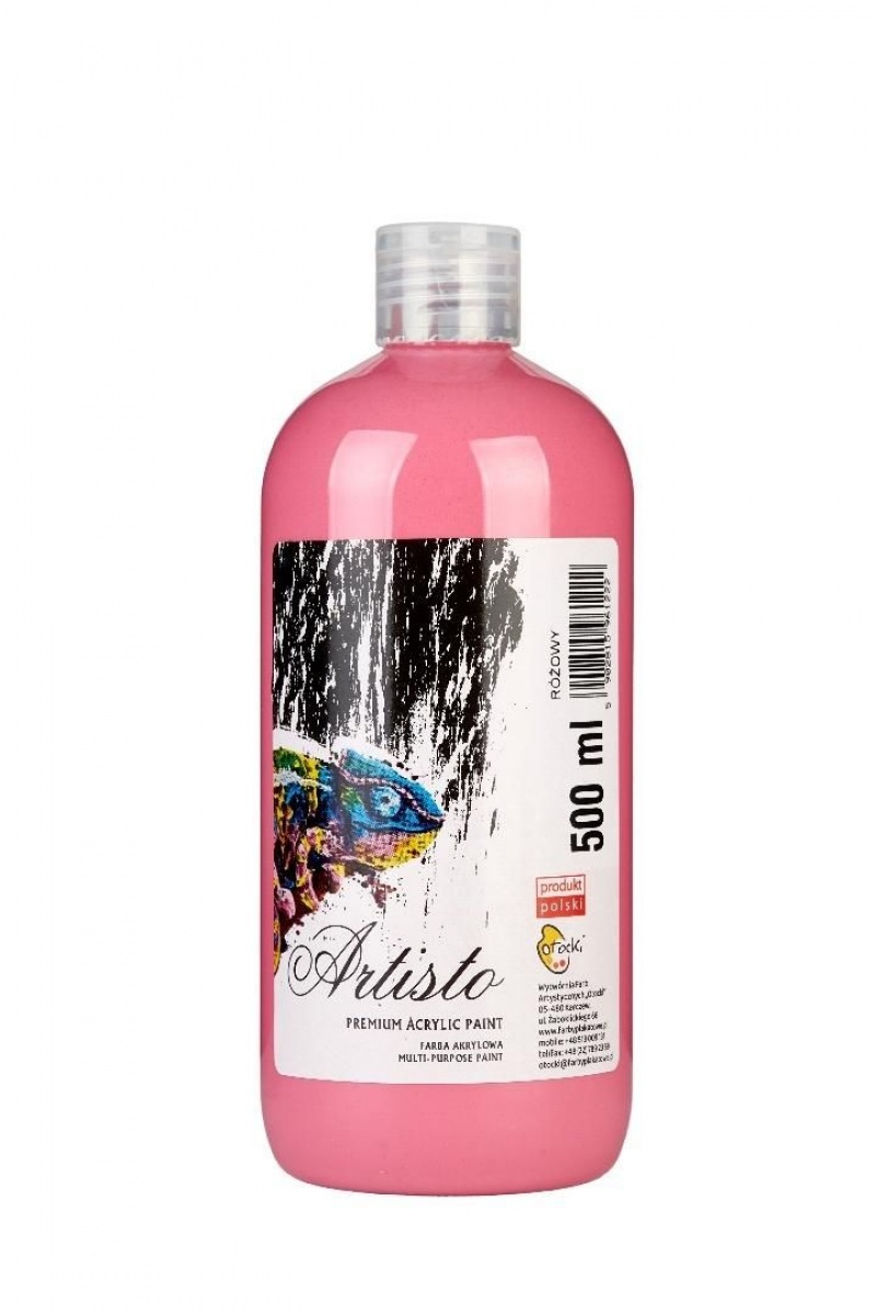 FARBA AKRYLOWA 500ml.SWEET COLOURS R&Oacute;ŻOWA, Farby, Plastyka