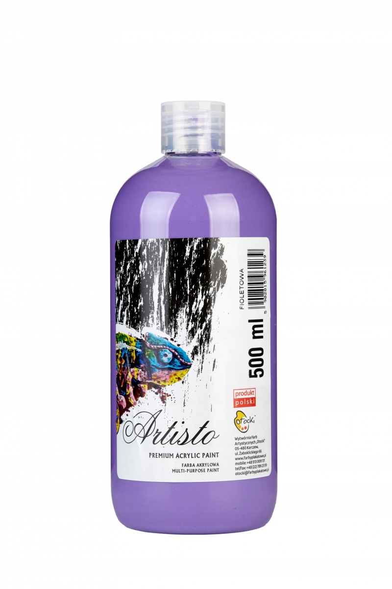 FARBA AKRYLOWA 500ml.SWEET COLOURS FIOLETOWA, Farby, Plastyka