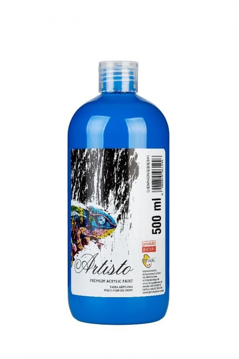 FARBA AKRYLOWA 500ml.SWEET COLOURS C.NIEBIESKA, Farby, Plastyka