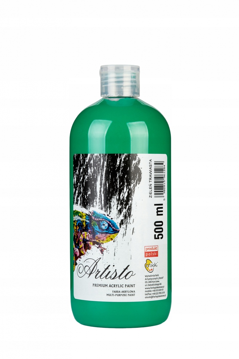 FARBA AKRYLOWA 500ml.SWEET COLOURS ZIELEŃ TRAW., Farby, Plastyka