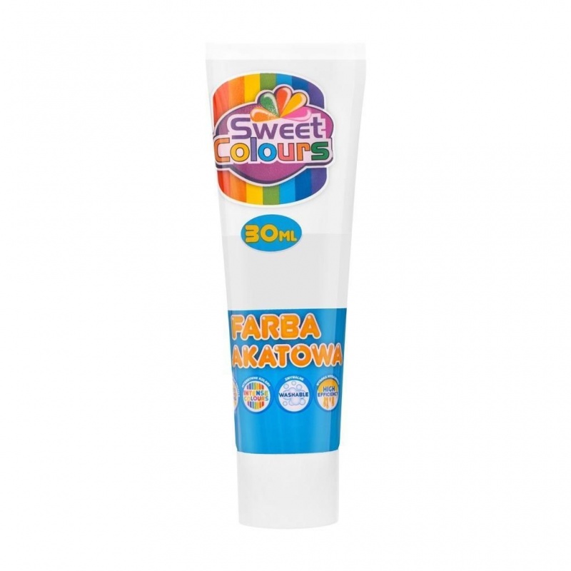 FARBA PLAKATOWA TUBA 30ML.SWEET COLOURS BIAŁA, Farby, Plastyka