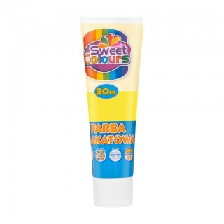 FARBA PLAKATOWA TUBA 30ML.SWEET COLOURS Ż&Oacute;ŁTA, Farby, Plastyka