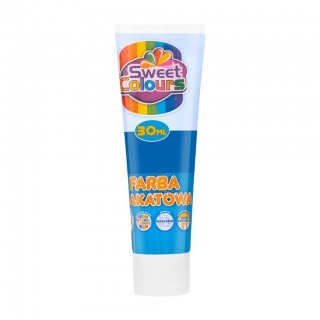 FARBA PLAKATOWA TUBA 30ML.SWEET COLOURS NIEBIESKA, Farby, Plastyka