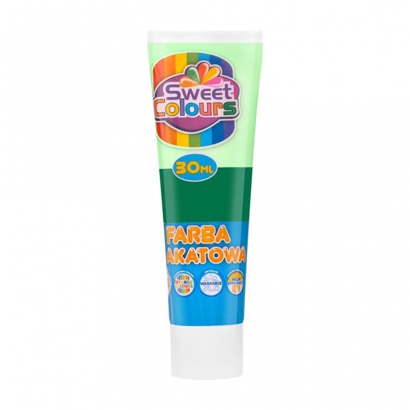 FARBA PLAKATOWA TUBA 30ML.SWEET COL.TRAW.ZIELEŃ, Farby, Plastyka