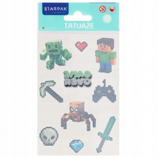 TATUAŻ PIXEL 100X190 S-BOO, Naklejki, Art. kreatywne