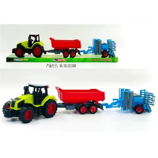 TRAKTOR Z MASZYNĄ ROLNICZĄ 666-158C IMP, Pojazdy, Zabawki