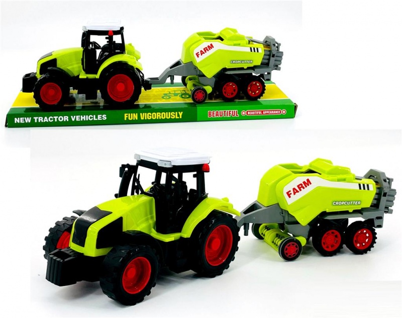 TRAKTOR Z MASZYNĄ ROLNICZĄ 666-156B IMP, Pojazdy, Zabawki
