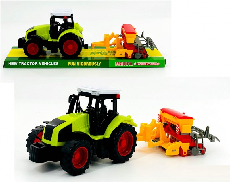TRAKTOR Z MASZYNĄ ROLNICZĄ 666-152C IMP, Pojazdy, Zabawki