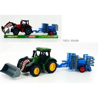 TRAKTOR Z MASZYNĄ ROLNICZĄ I TUREM 666-332C IMP, Pojazdy, Zabawki