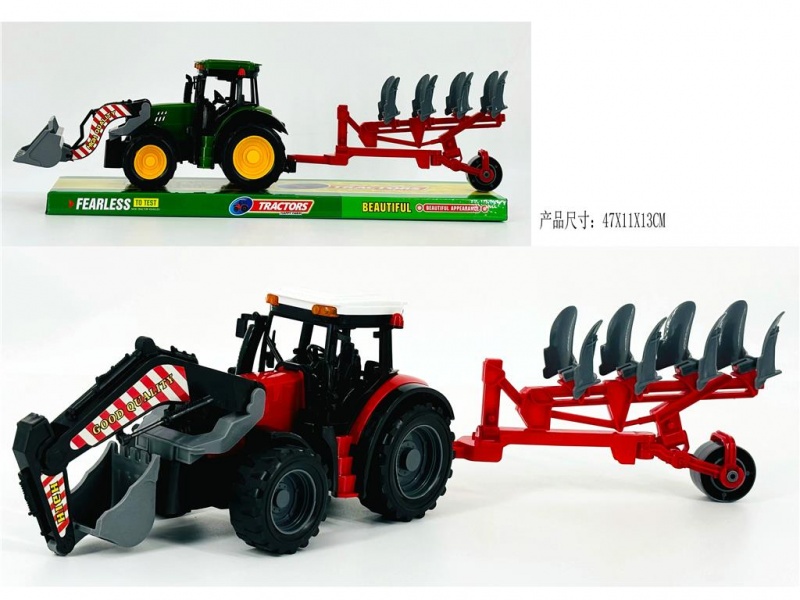 TRAKTOR Z MASZYNĄ ROLNICZĄ I TUREM 666-338C IMP, Pojazdy, Zabawki
