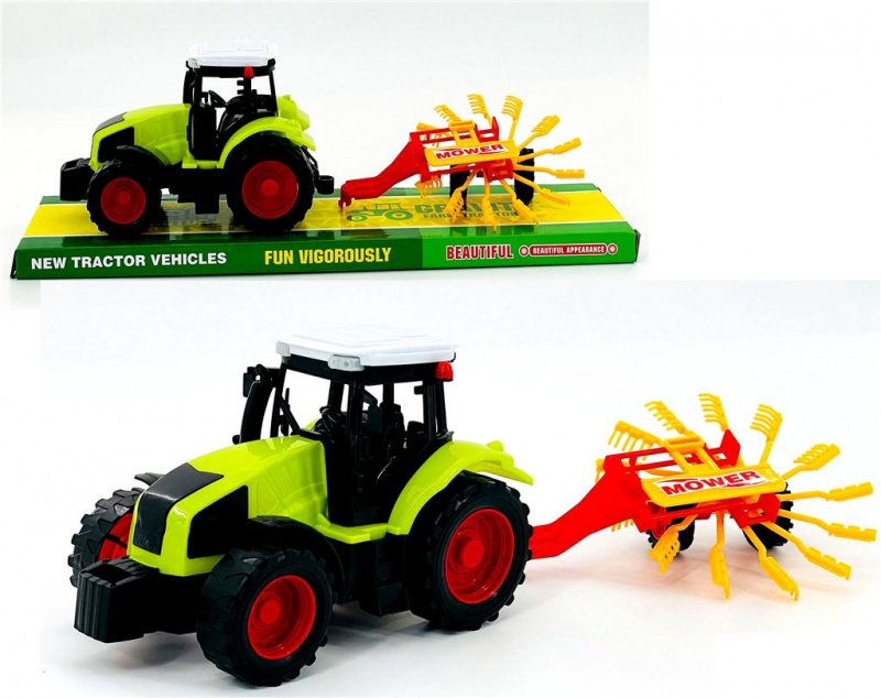 TRAKTOR Z MASZYNĄ ROLNICZĄ 666-156C IMP, Pojazdy, Zabawki