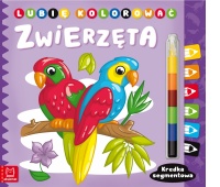 Lubię kolorować.Zwierzęta. Kredka segmentowa