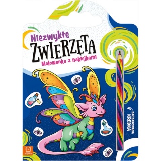 Niezwykłe zwierzęta. Malowanka z naklejkami. Zacza, Edukacyjne, Książeczki