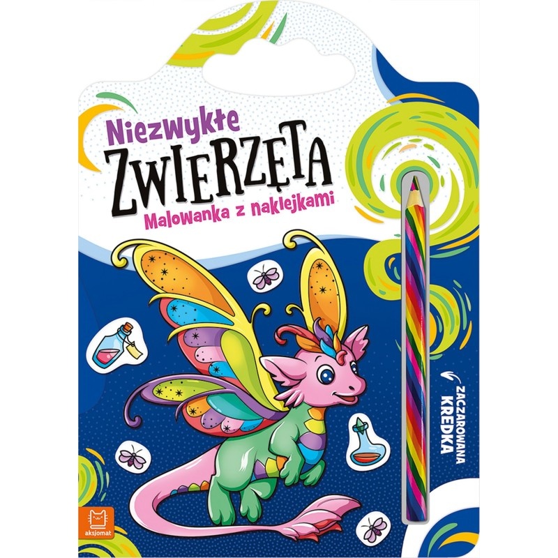 Niezwykłe zwierzęta. Malowanka z naklejkami. Zacza, Edukacyjne, Książeczki