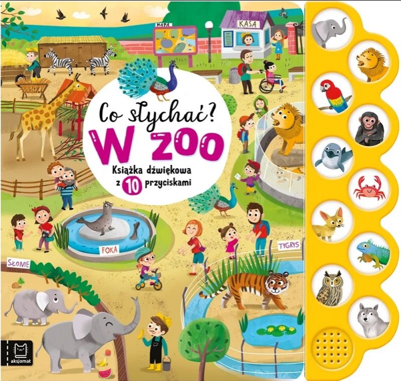 Co słychać? W zoo. Książka dźwiękowa, Do czytania, Książeczki