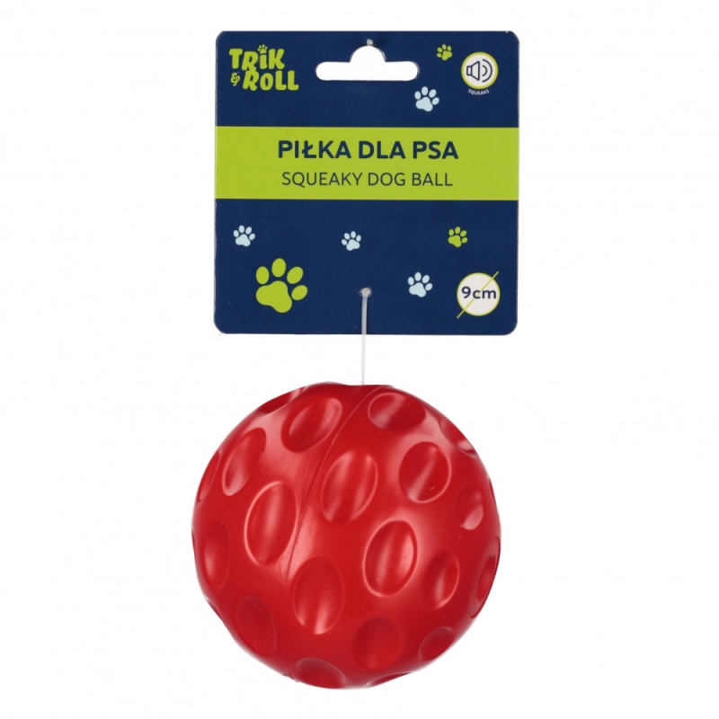 ZAB DLA PSA PILKA DZWIE CZE 9CM TRIK PB 48, Akcesoria dla zwierząt, Zabawki