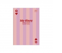 Kalendarz szkolny zeszytowy B6 48 Pink Card, Tygodniowe, Kalendarze