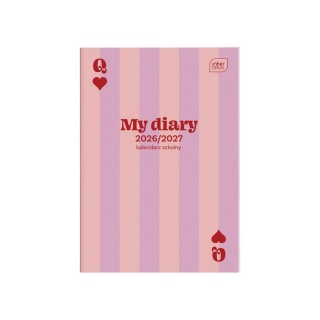 Kalendarz szkolny zeszytowy B6 48 Pink Card, Tygodniowe, Kalendarze