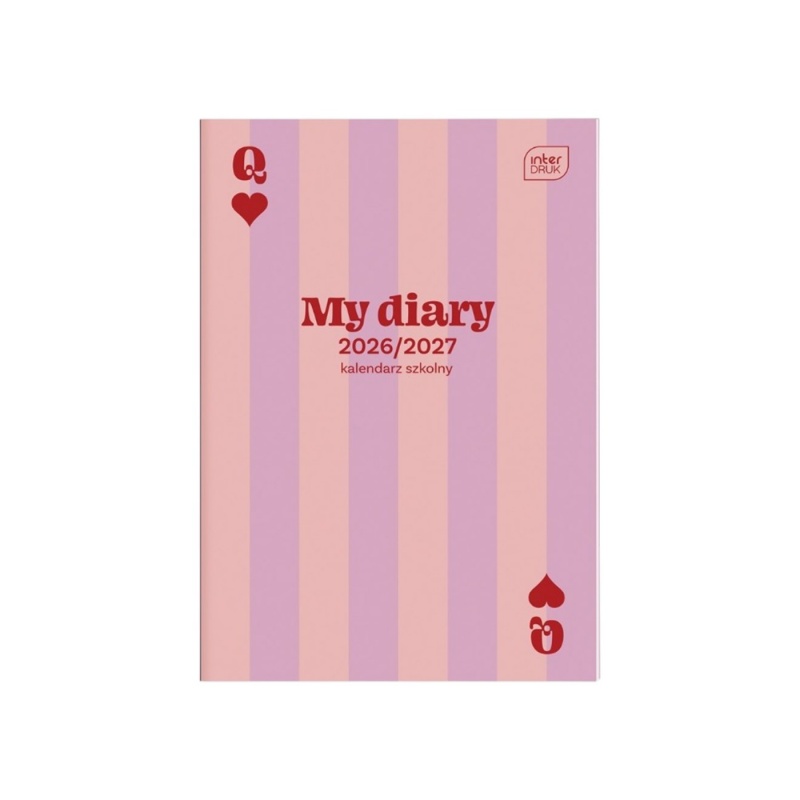 Kalendarz szkolny zeszytowy B6 48 Pink Card, Tygodniowe, Kalendarze