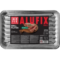 Tacki grillowe ALUFIX Fix-Grill, aluminiowe, prostokątne, 5 szt.