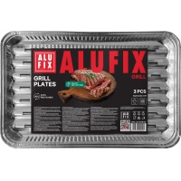 Tacki grillowe ALUFIX Fix-Grill, aluminiowe, prostokątne, 3 szt.