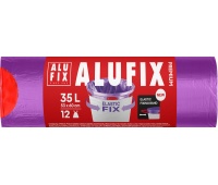 Worki na śmieci ALUFIX Elastic Fix, LDPE, 53x60cm, 35l, 12 szt., fioletowe, Worki, Artykuły higieniczne i dozowniki