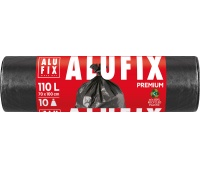 Garbage bags ALUFIX, extra strong, LDPE, 70x100cm, 110l, 10 pcs, black