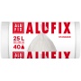 Worki na śmieci ALUFIX, HDPE, 45x50cm, 25l, 40 szt., białe