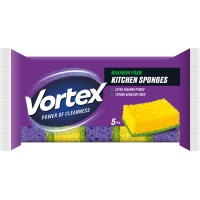 Gąbka kuchenna VORTEX, 5 szt., mix kolor&oacute;w, Akcesoria do sprzątania, Artykuły higieniczne i dozowniki