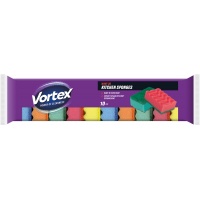Kitchen sponges VORTEX, 3D Wave, 10 pcs, assorted colors