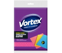 Sponge cloths VORTEX, cellulose, 3 pcs, assorted colors