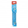 Ruler KEYROAD Tatoo, 15cm, flexible, hanger, assorted colors