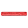 Ruler KEYROAD Tatoo, 20cm, flexible, hanger, assorted colors