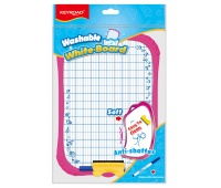 Dry-erase board KEYROAD, marker and sponge free, A4, assorted colors
