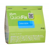 Plastry wykrywalne PLUM QuickFix Detectable, wkład, 45 szt., niebieskie, Apteczki, Ochrona indywidualna