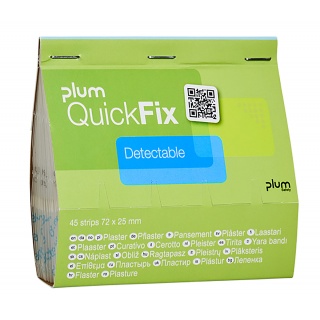 Plastry wykrywalne PLUM QuickFix Detectable, wkład, 45 szt., niebieskie, Apteczki, Ochrona indywidualna