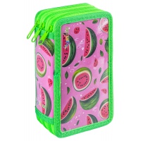Pi&oacute;rnik szkolny GIMBOO, z wyposażeniem, 3 komory, Watermelon, zielony, Pi&oacute;rniki, Artykuły szkolne
