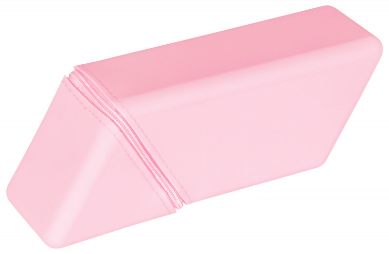 Pi&oacute;rnik silikonowy składany GIMBOO, organizer, 200x70x55mm, r&oacute;żowy, Pi&oacute;rniki, Artykuły szkolne