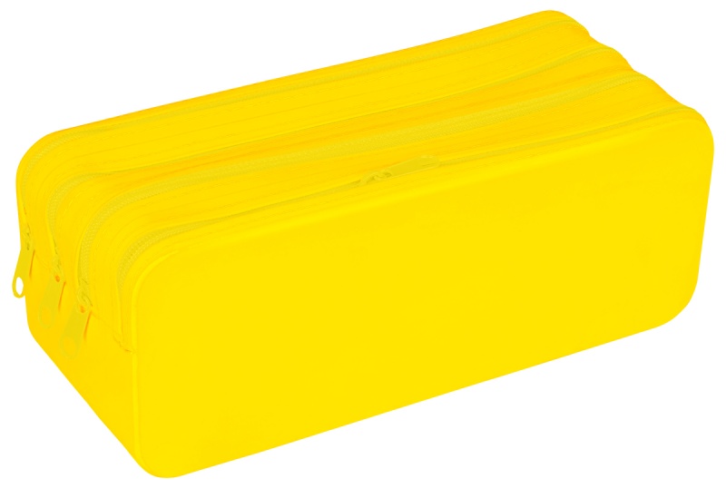 Pi&oacute;rnik silikonowy czterokomorowy GIMBOO, 200x80x75mm, ż&oacute;łty, Pi&oacute;rniki, Artykuły szkolne
